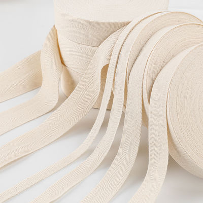 Thiết kế đơn giản Natural Cotton Ribbon 10mm-50mm Custom Printed Cotton Ribbon