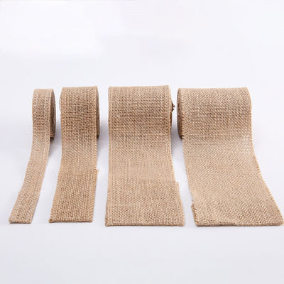 10 Yards Jute Burlap Ribbon Đơn giản Vải cắt cạnh Burlap Giáng sinh Ribbon