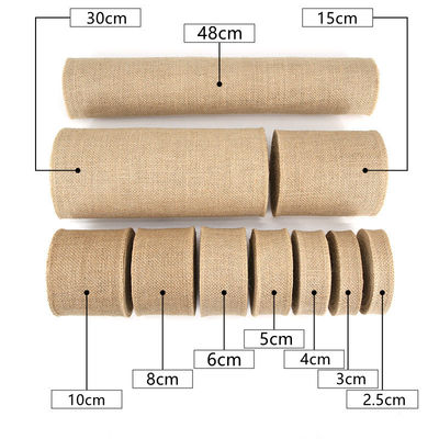 10 Yards Jute Burlap Ribbon Đơn giản Vải cắt cạnh Burlap Giáng sinh Ribbon