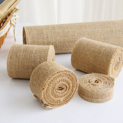 10 Yards Jute Burlap Ribbon Đơn giản Vải cắt cạnh Burlap Giáng sinh Ribbon