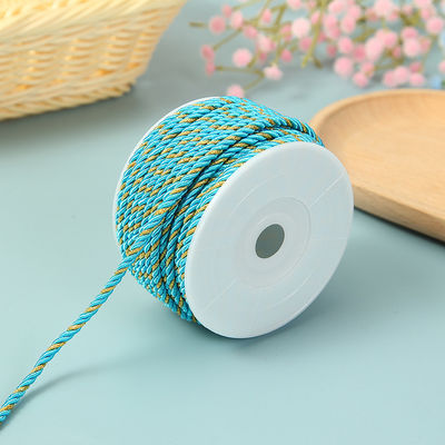 3 sợi 2mm-10mm Polyester dây nylon dây vàng trộn cho vòng tay
