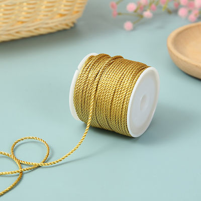 3 sợi 2mm-10mm Polyester dây nylon dây vàng trộn cho vòng tay
