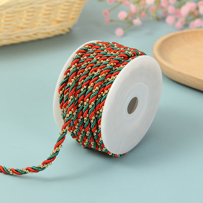3 sợi 2mm-10mm Polyester dây nylon dây vàng trộn cho vòng tay
