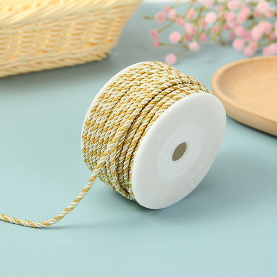 3 sợi 2mm-10mm Polyester dây nylon dây vàng trộn cho vòng tay