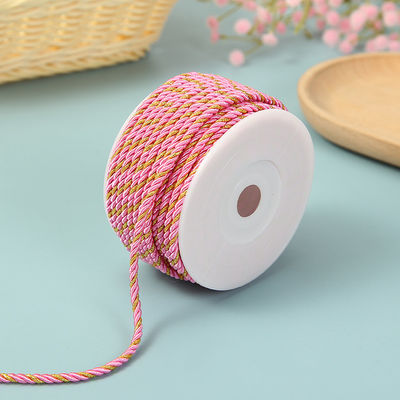 3 sợi 2mm-10mm Polyester dây nylon dây vàng trộn cho vòng tay