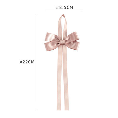 Vàng Pre Bonded Satin Ribbon Bow với Elastic Loop Satin Ribbon cho gói quà tặng