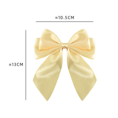 Vàng Pre Bonded Satin Ribbon Bow với Elastic Loop Satin Ribbon cho gói quà tặng