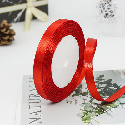 Một mặt Polyester đa dạng Nylon Satin Ribbon 100 Yards 3mm-10mm