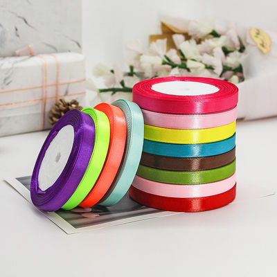 Một mặt Polyester đa dạng Nylon Satin Ribbon 100 Yards 3mm-10mm