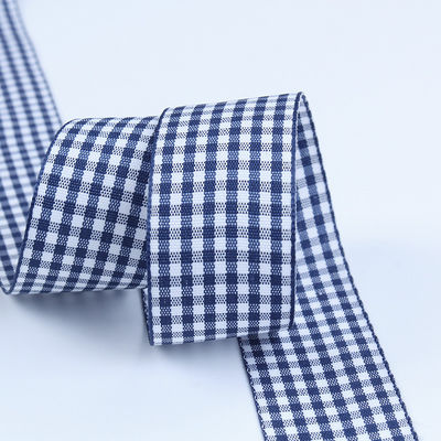 2.5cm Polyester Plaid Ribbon cho đóng gói quà tặng và hộp sô cô la Ribbon Bow trang trí