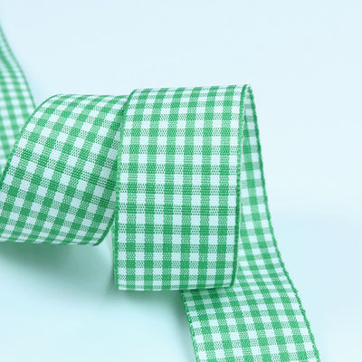2.5cm Polyester Plaid Ribbon cho đóng gói quà tặng và hộp sô cô la Ribbon Bow trang trí