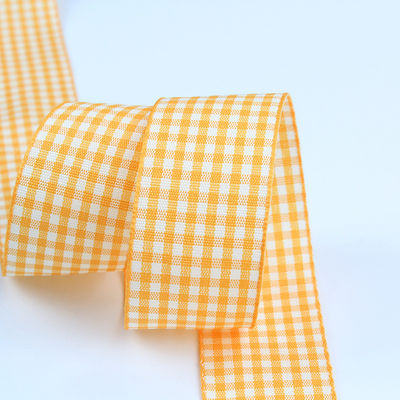 2.5cm Polyester Plaid Ribbon cho đóng gói quà tặng và hộp sô cô la Ribbon Bow trang trí