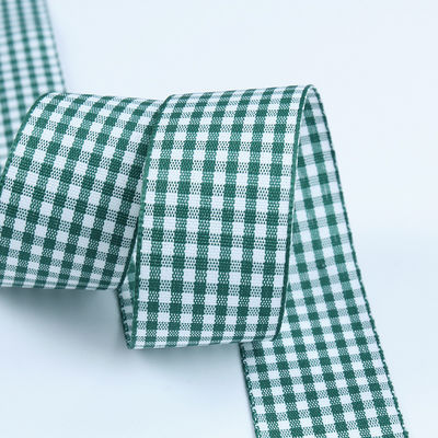 2.5cm Polyester Plaid Ribbon cho đóng gói quà tặng và hộp sô cô la Ribbon Bow trang trí