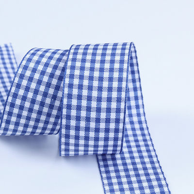 2.5cm Polyester Plaid Ribbon cho đóng gói quà tặng và hộp sô cô la Ribbon Bow trang trí