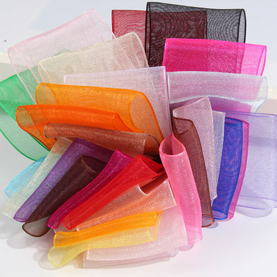 2.5cm Polyester Organza Ribbon cho DIY cung hoặc trang trí đám cưới hoặc bọc bánh