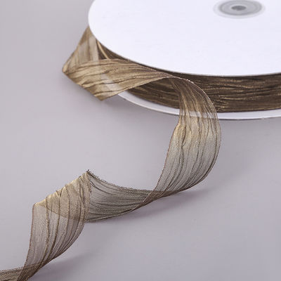 Bao bì quà 25mm Organza Ribbon Hàn Quốc 2,5cm Sheer Wired Ribbon