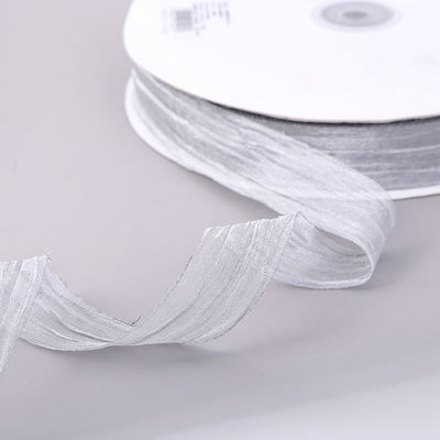 Bao bì quà 25mm Organza Ribbon Hàn Quốc 2,5cm Sheer Wired Ribbon
