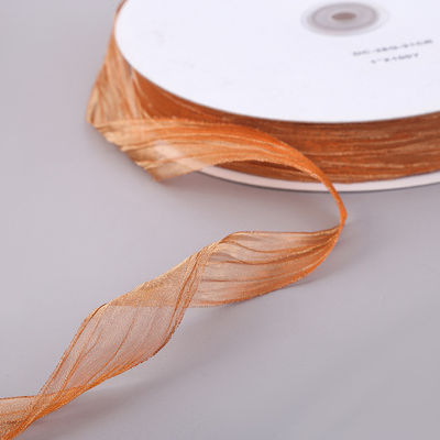 Bao bì quà 25mm Organza Ribbon Hàn Quốc 2,5cm Sheer Wired Ribbon