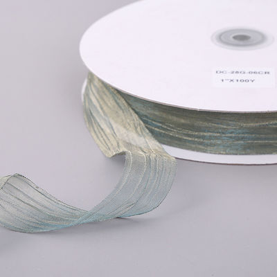 Bao bì quà 25mm Organza Ribbon Hàn Quốc 2,5cm Sheer Wired Ribbon