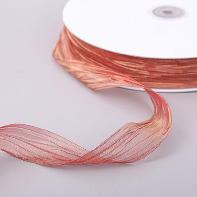 Bao bì quà 25mm Organza Ribbon Hàn Quốc 2,5cm Sheer Wired Ribbon