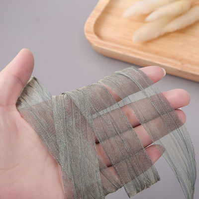 Bao bì quà 25mm Organza Ribbon Hàn Quốc 2,5cm Sheer Wired Ribbon