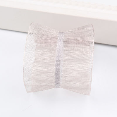 25mm ủ38mm Rinkle Edge Polyester Organza Ribbon cho DIY tóc Ribbon Bow