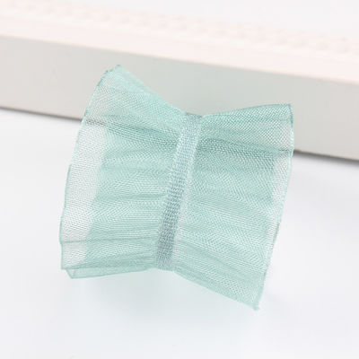 25mm ủ38mm Rinkle Edge Polyester Organza Ribbon cho DIY tóc Ribbon Bow