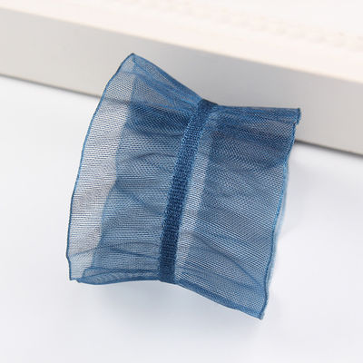 25mm ủ38mm Rinkle Edge Polyester Organza Ribbon cho DIY tóc Ribbon Bow