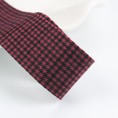 Dây nhựa polyester Red Houndstooth Ribbon 10mm-40mm Satin Poly Ribbon