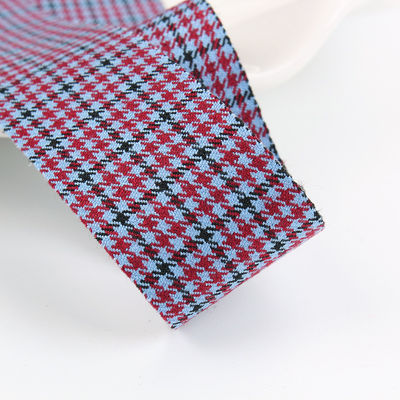 Dây nhựa polyester Red Houndstooth Ribbon 10mm-40mm Satin Poly Ribbon