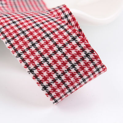 Dây nhựa polyester Red Houndstooth Ribbon 10mm-40mm Satin Poly Ribbon