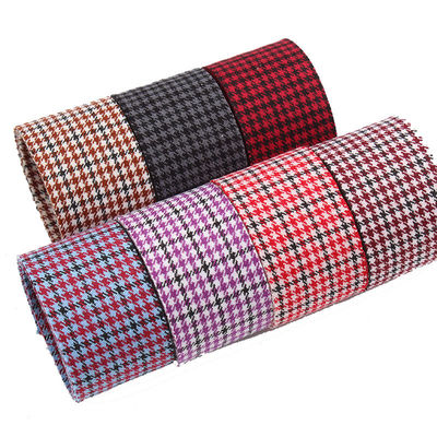Dây nhựa polyester Red Houndstooth Ribbon 10mm-40mm Satin Poly Ribbon
