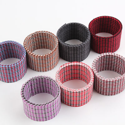 Dây nhựa polyester Red Houndstooth Ribbon 10mm-40mm Satin Poly Ribbon