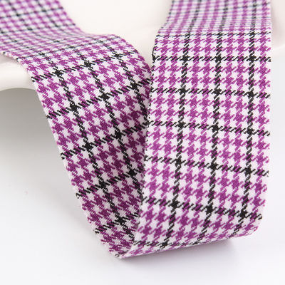 Dây nhựa polyester Red Houndstooth Ribbon 10mm-40mm Satin Poly Ribbon