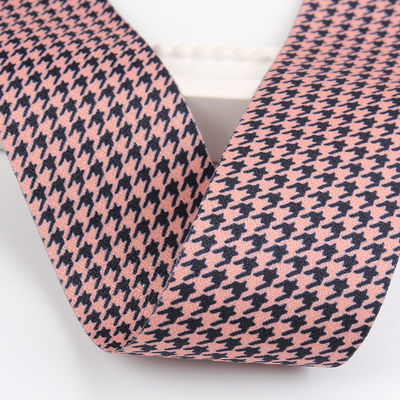 40mm Double Face Polyester Hound Stooth Ribbon cho Ribbon Bow Making và trang trí quần áo