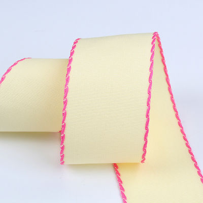 10mm-38mm Dây đan Polyester Grosgrain Ribbon ISO9001 Mô hình rắn