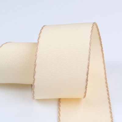 10mm-38mm Dây đan Polyester Grosgrain Ribbon ISO9001 Mô hình rắn