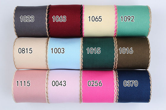 10mm-38mm Dây đan Polyester Grosgrain Ribbon ISO9001 Mô hình rắn