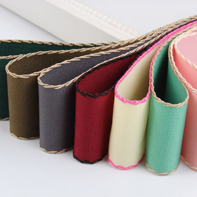 10mm-38mm Dây đan Polyester Grosgrain Ribbon ISO9001 Mô hình rắn