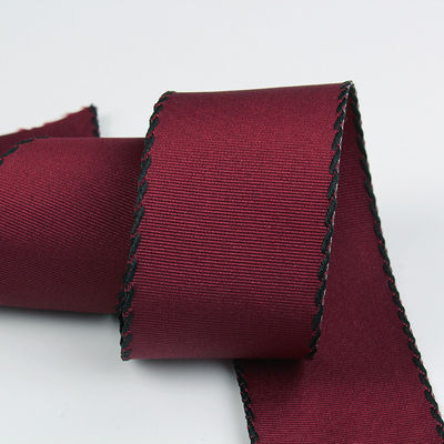 10mm-38mm Dây đan Polyester Grosgrain Ribbon ISO9001 Mô hình rắn