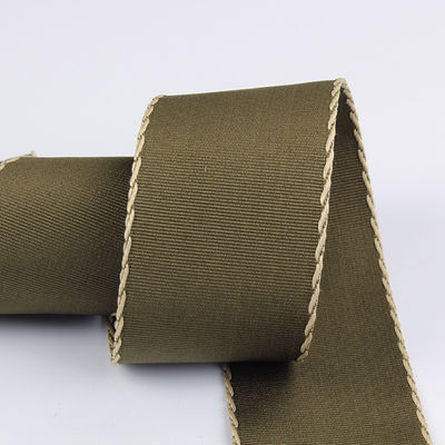 10mm-38mm Dây đan Polyester Grosgrain Ribbon ISO9001 Mô hình rắn