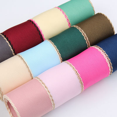 10mm-38mm Dây đan Polyester Grosgrain Ribbon ISO9001 Mô hình rắn