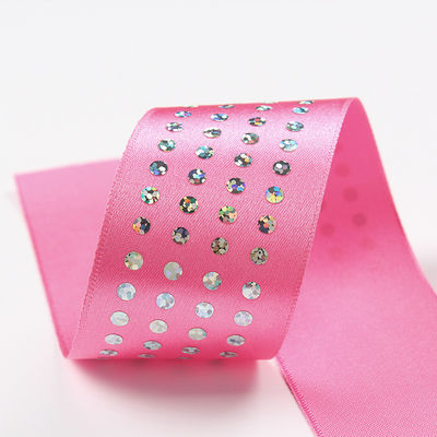 Dải băng satin bằng kim cương đơn 5mm-50mm Dải băng satin polyester