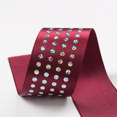Dải băng satin bằng kim cương đơn 5mm-50mm Dải băng satin polyester