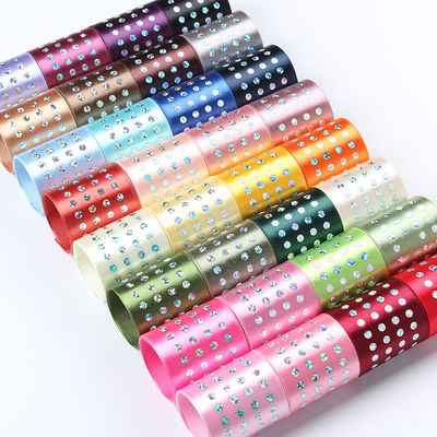 Dải băng satin bằng kim cương đơn 5mm-50mm Dải băng satin polyester