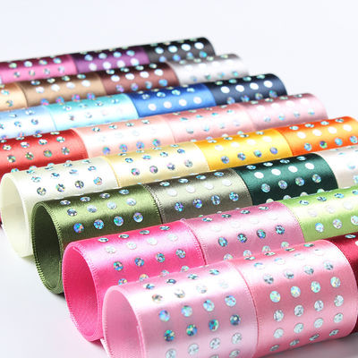Dải băng satin bằng kim cương đơn 5mm-50mm Dải băng satin polyester