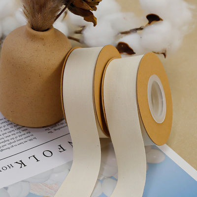 10mm-32mm Natural White Cotton Ribbon 100% Cotton Woven Ribbon