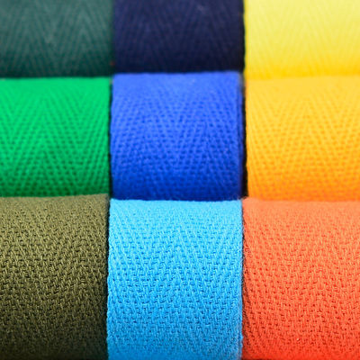 Herribone Design Cotton Ribbon Purple Orange Cotton Twill Tape