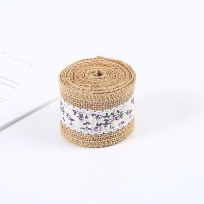 6.5cm Jute Burlap Ribbon Plain Satin Woven Edge 10 Yards Eco Friendly