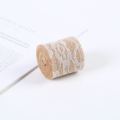 65mm Pink Burlap Ribbon With Lace 10 Yards Natural Burlap Ribbon Rings